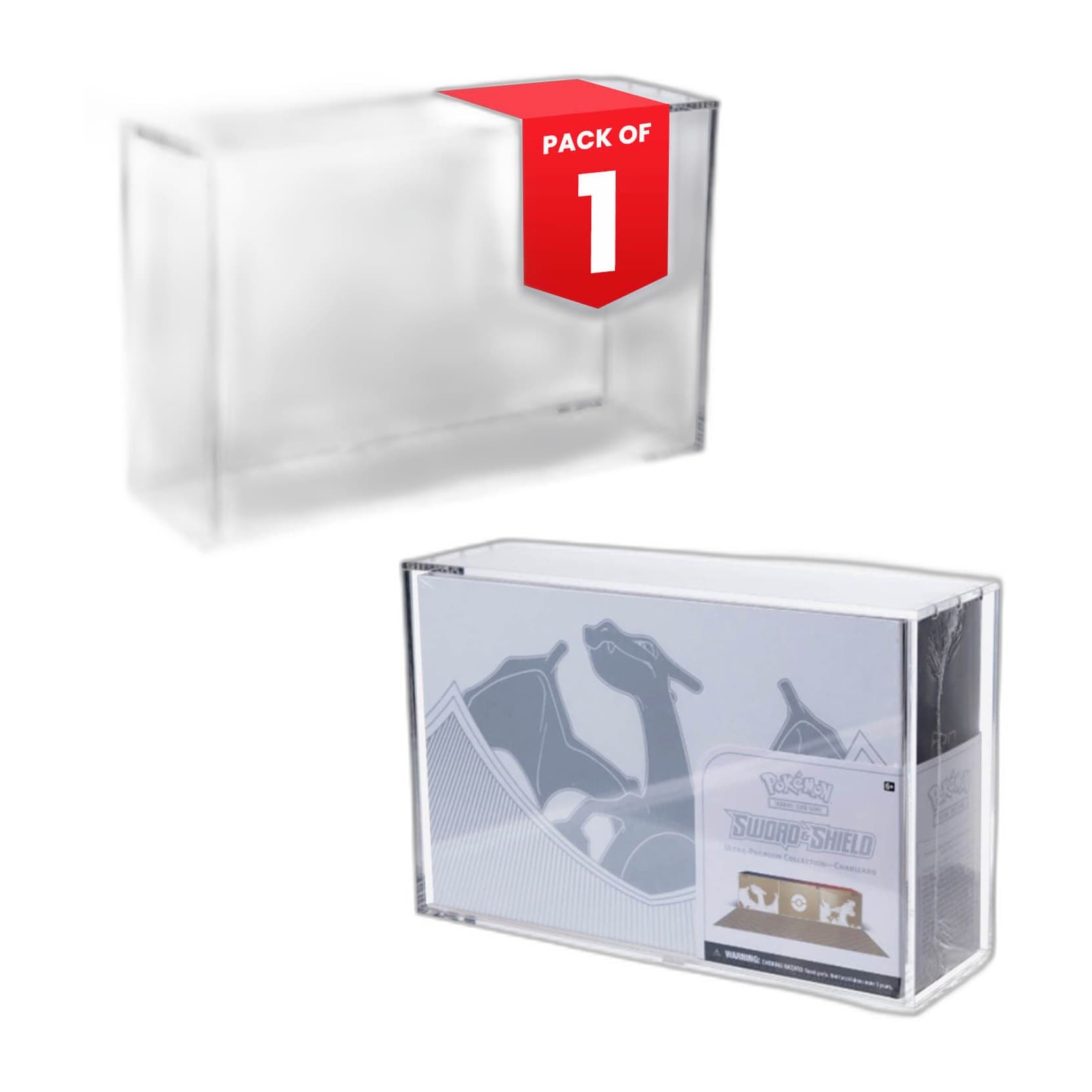 Acrylic Case Display for Pokemon TCG UltraPremium Collection Charizard Pack of 1