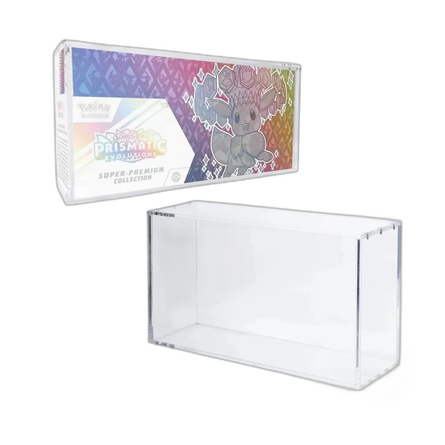 Acrylic Case Display for Pokémon Prismatic Evolutions Super Premium Collection Box