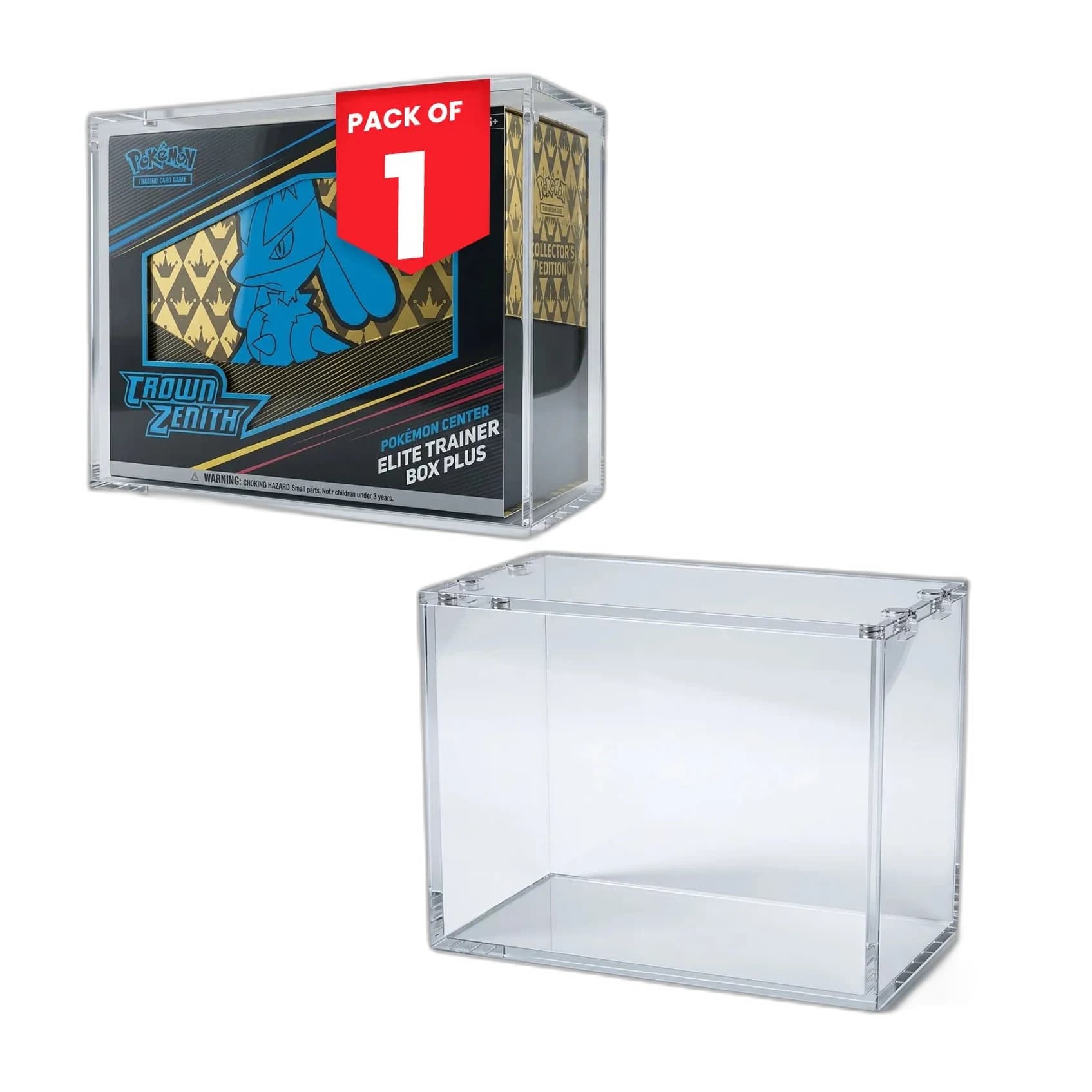 Magnetic Acrylic Display Case for Pokemon TCG Crown Zenith Pokemon Center ETB Plus