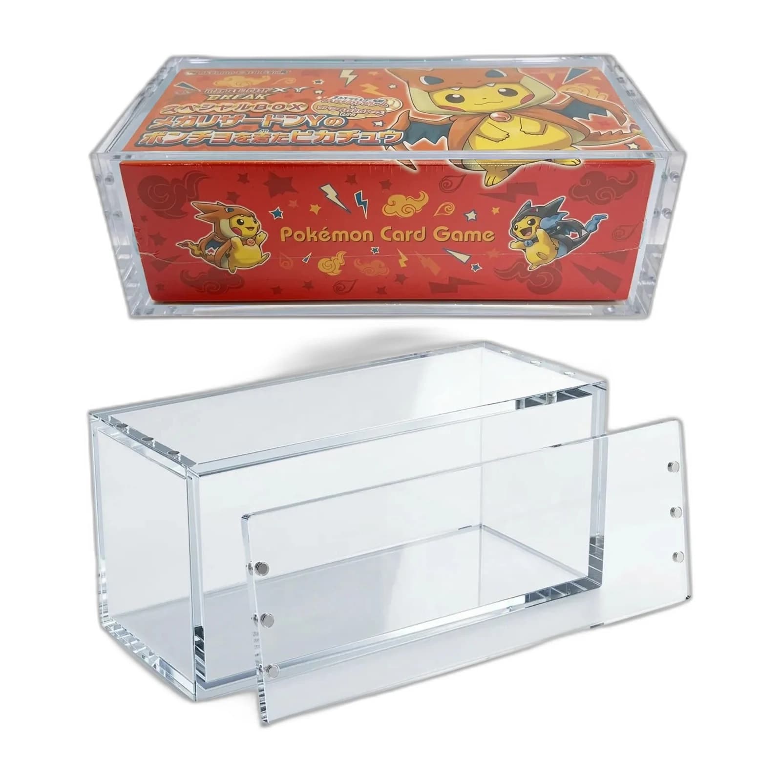 Magnetic Acrylic Display Case for Pokémon Center Japanese Special Poncho Pikachu Box