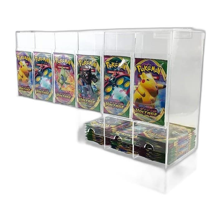 Pokémon Booster Pack 6-Slot EVORETRO Acrylic Display Dispenser - 4 Packs