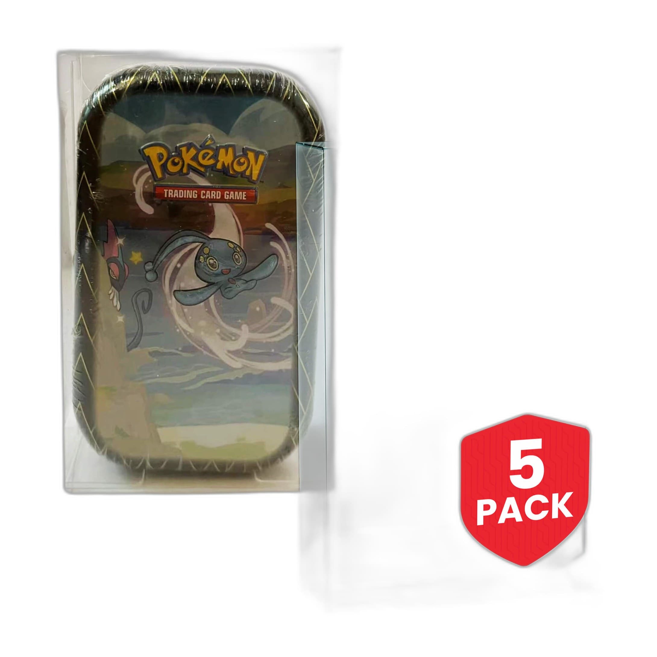 EVORETRO Display Case Protector for Pokemon Small tin 8x2.8x12.5 PET Pack of 5